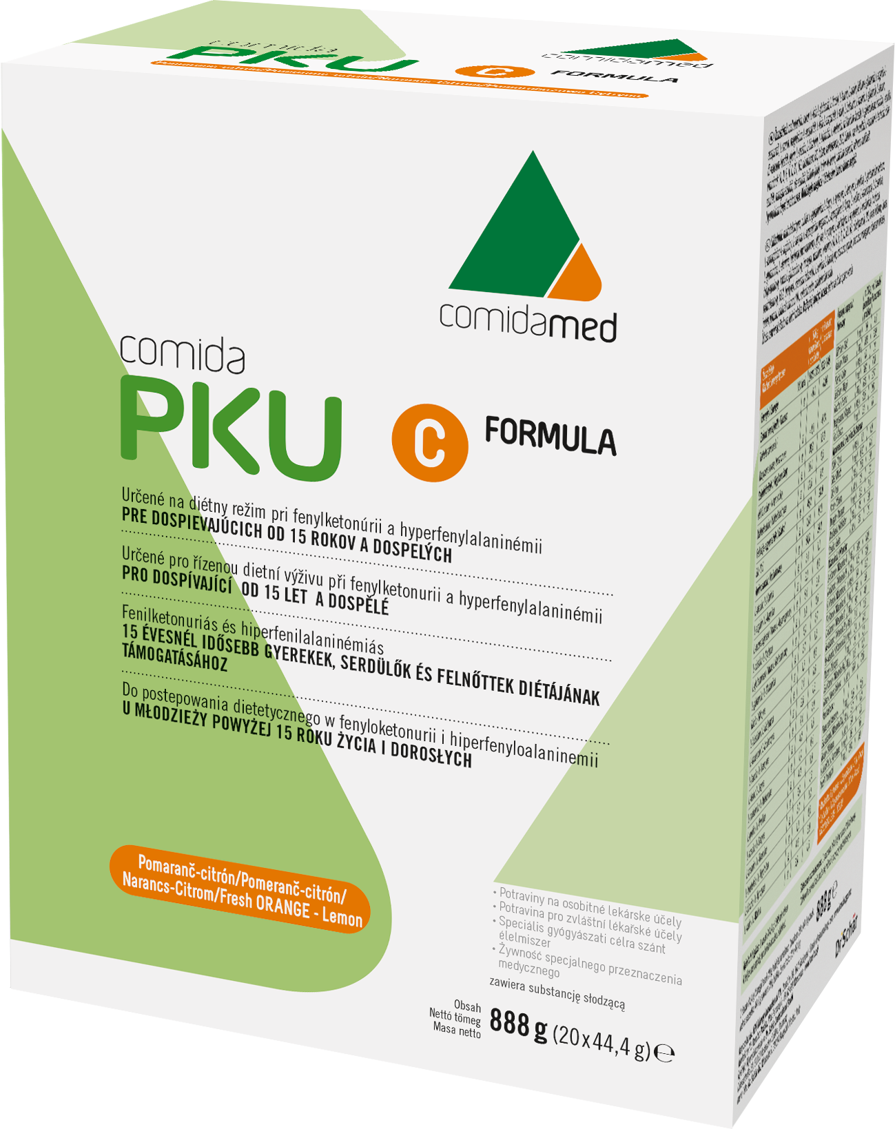 Comida PKU C formula pomeranč-citrón